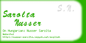 sarolta nusser business card